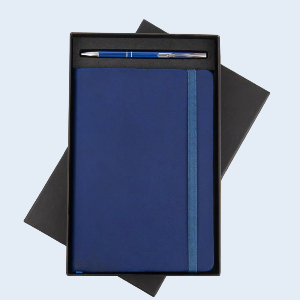 2 Set Corporate Gift – Blue Diary & Pen