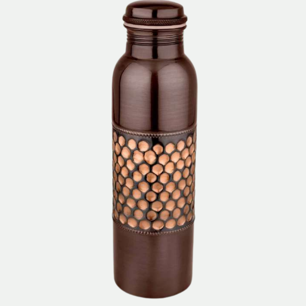 Antique Honeycomb Copper Bottle
