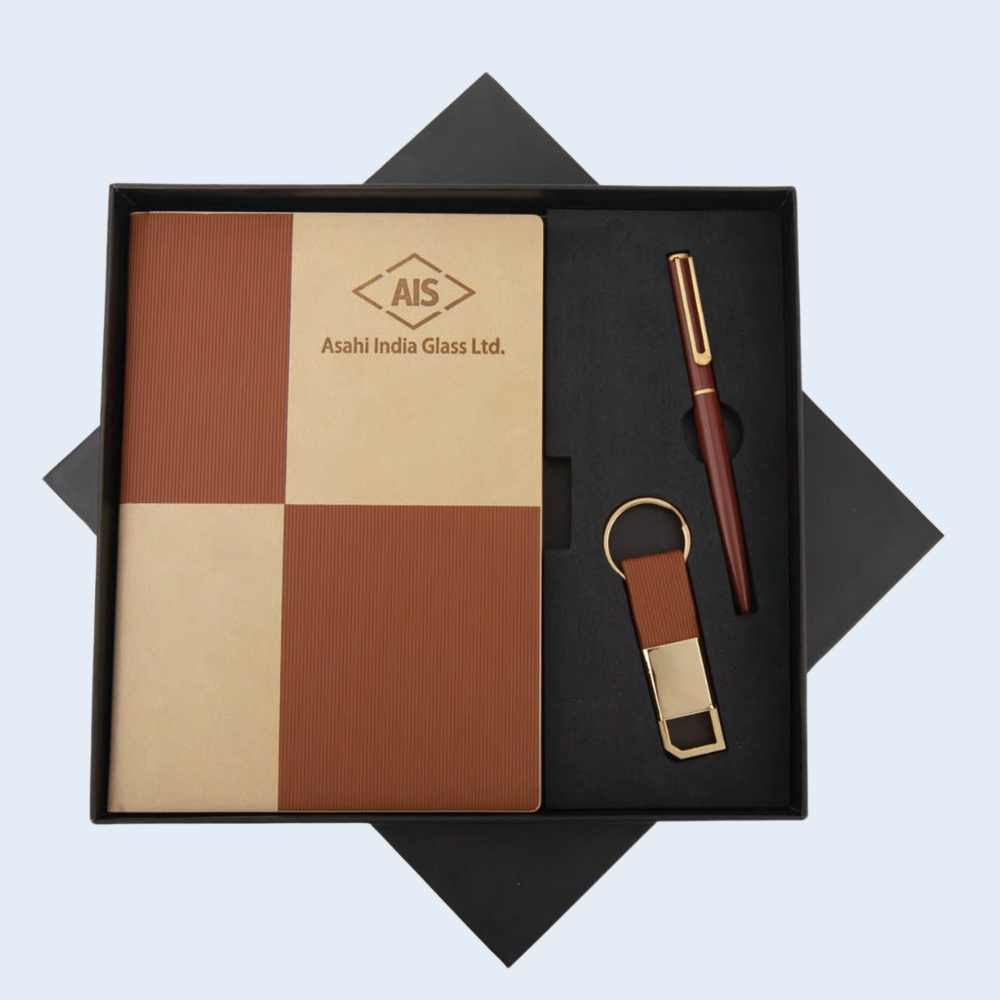 3 Set Corporate Gift – Pen, Diary & Keychain