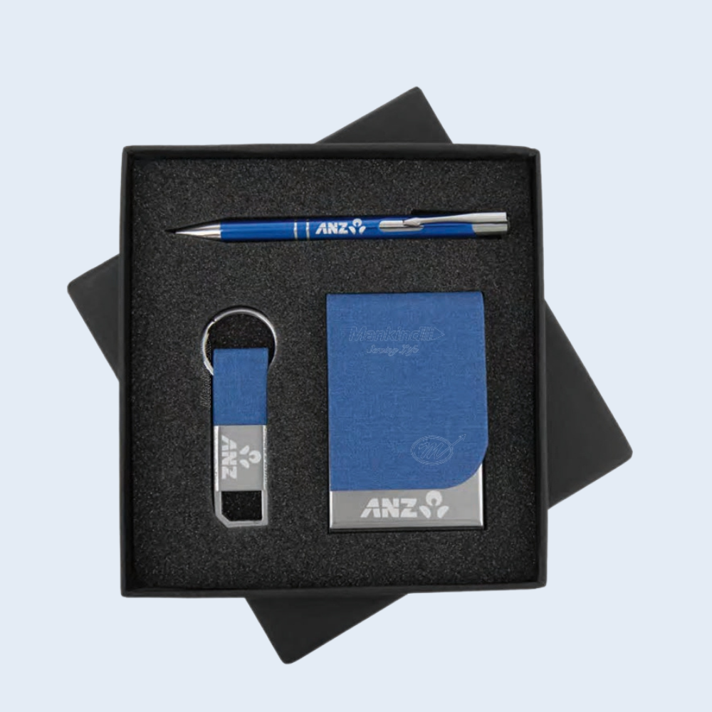 3 Set Corporate Gift – Pen, Card Holder & Keychain