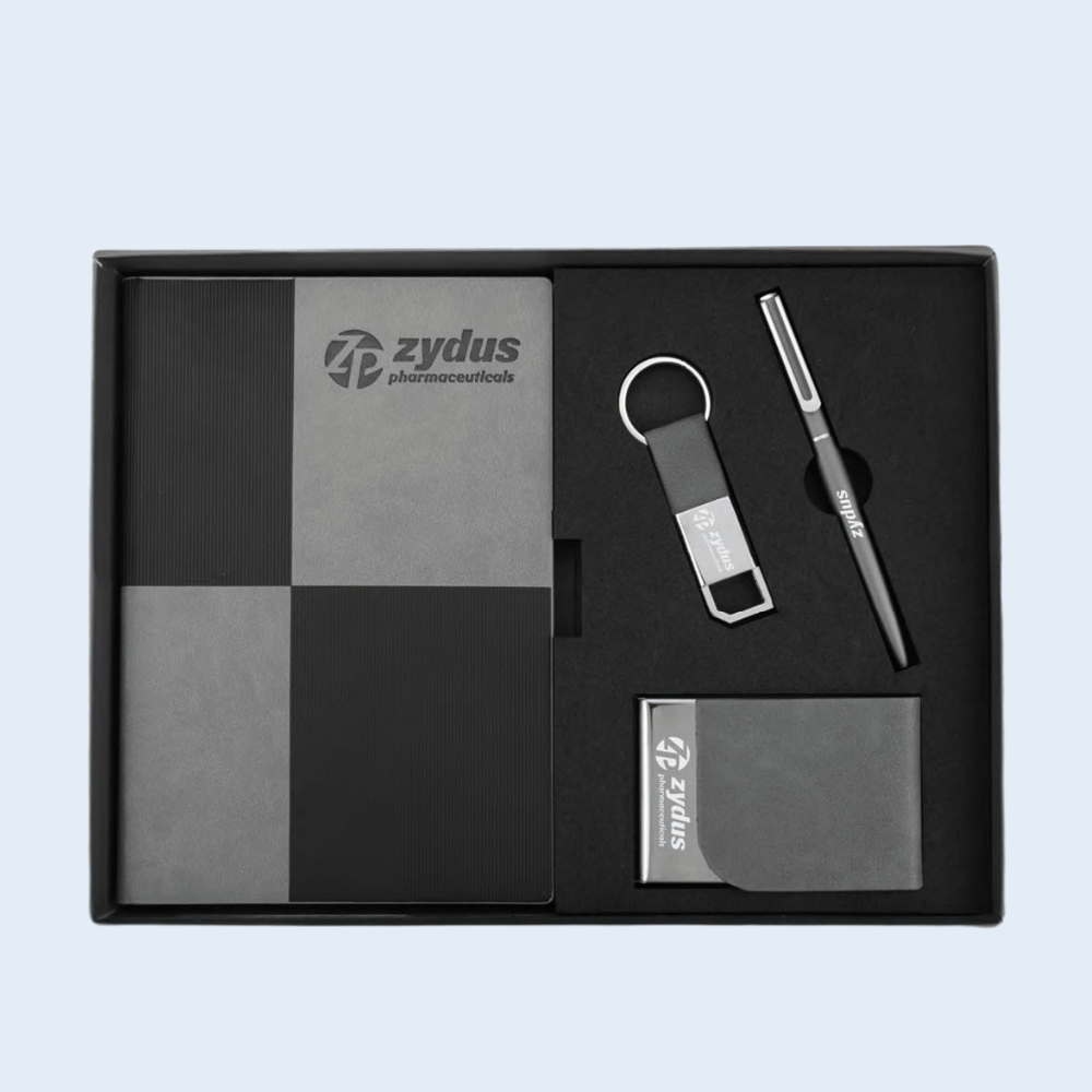 4 Set Corporate Gift – Pen, Diary, Keychain & Card Holder