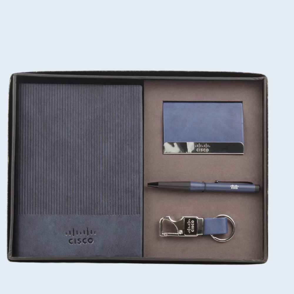4 Set Corporate Gift – Pen, Diary, Keychain & Card Holder