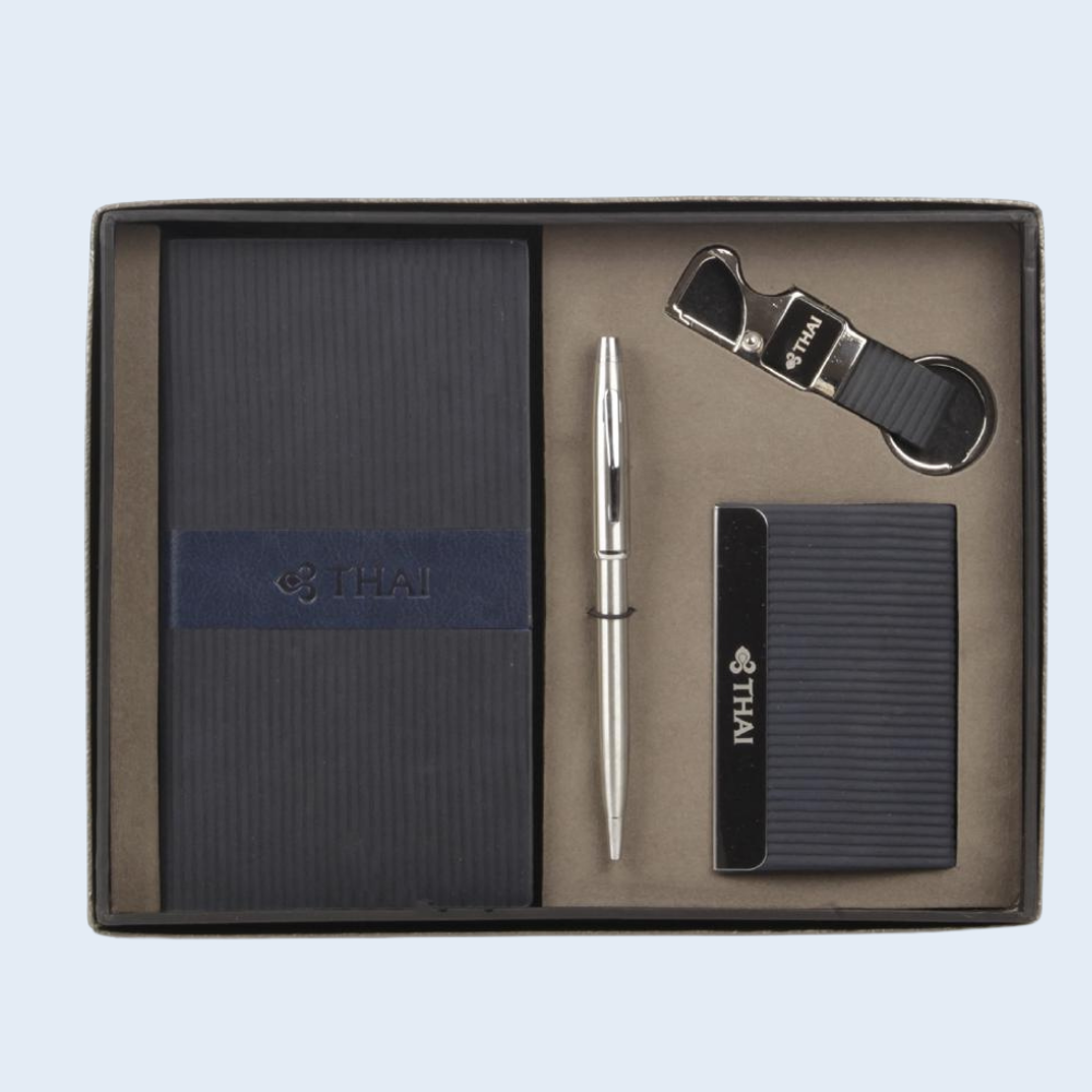 4 Set Corporate Gift – Pen, Diary, Keychain & Card Holder