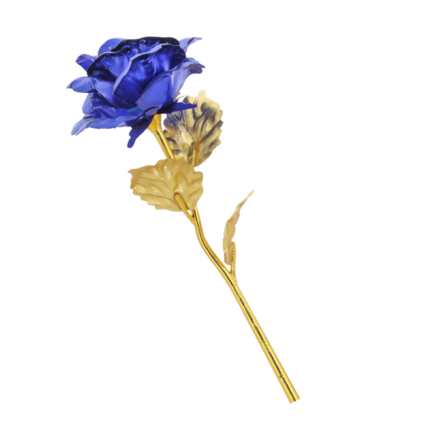 Blue – 24K Gold Foil Plated Rose
