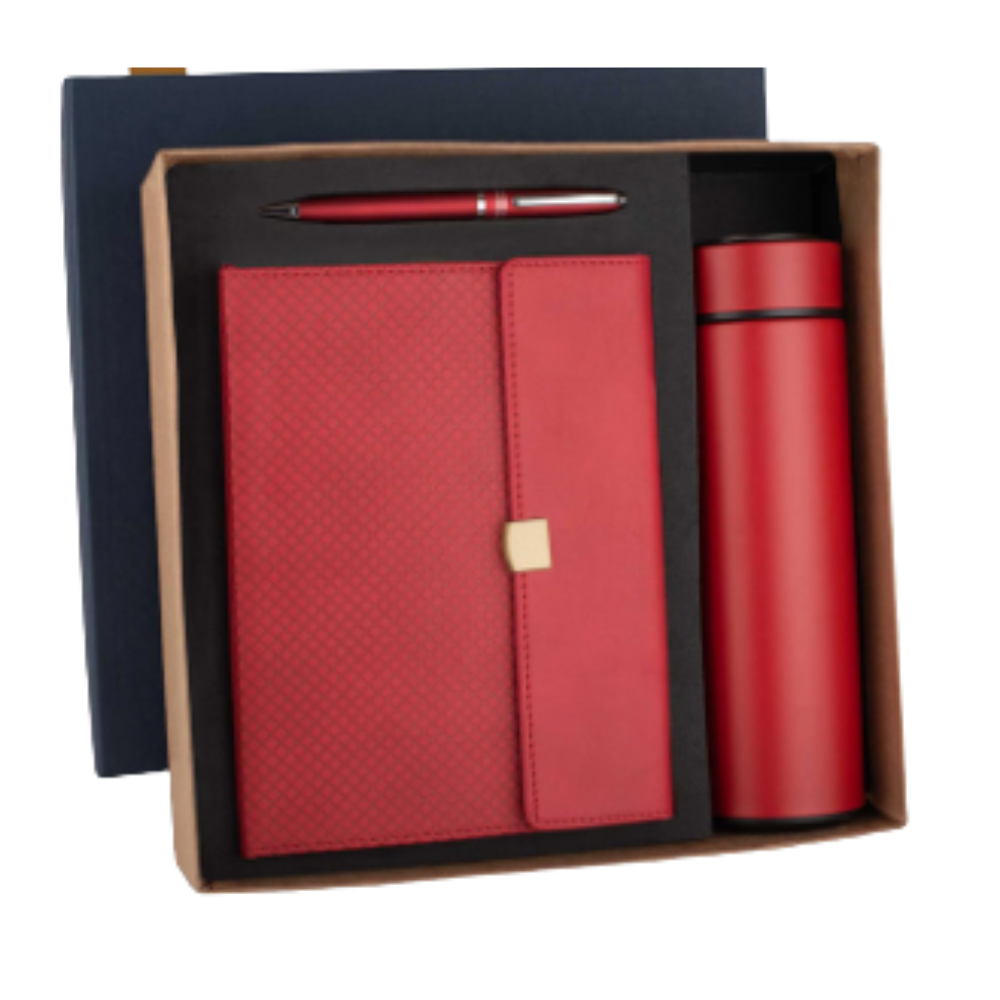 Red 3 in 1 notebook set