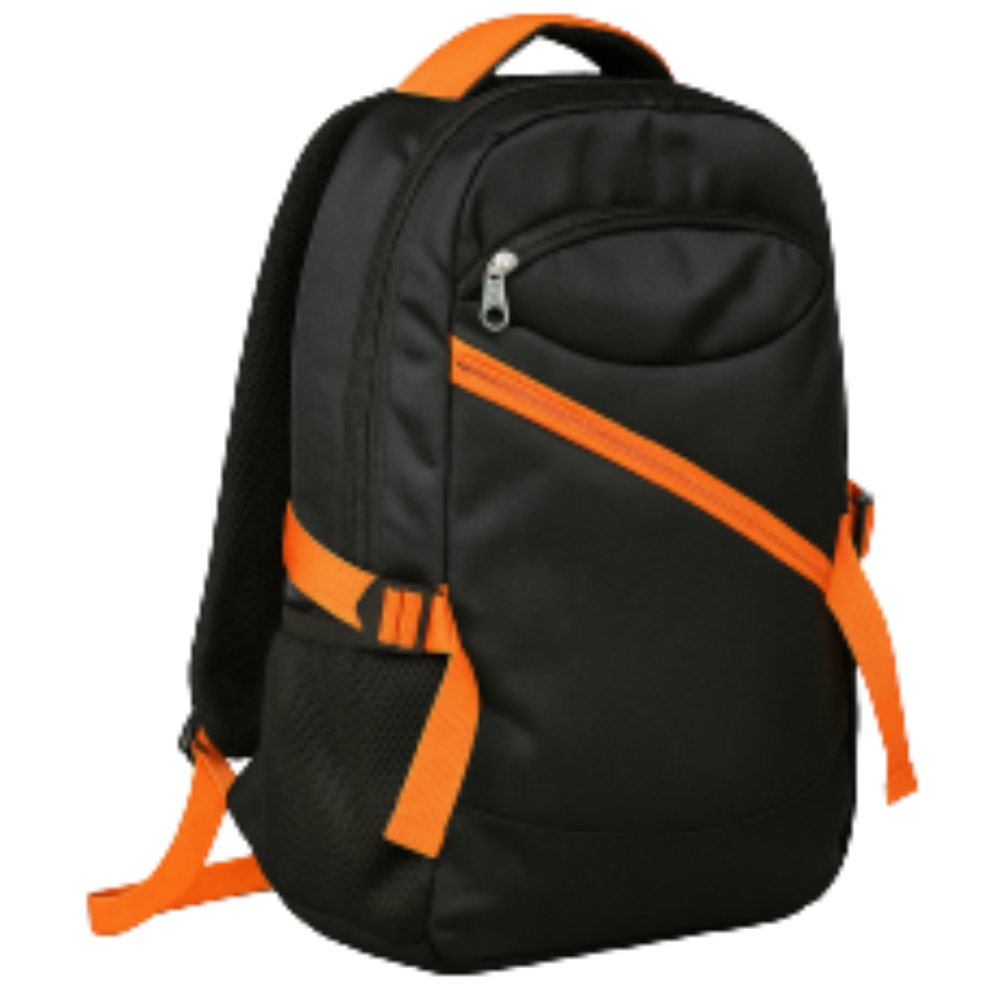 Black with Orange Accents