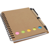 compact notebook with pen