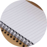 spiral writing notebook