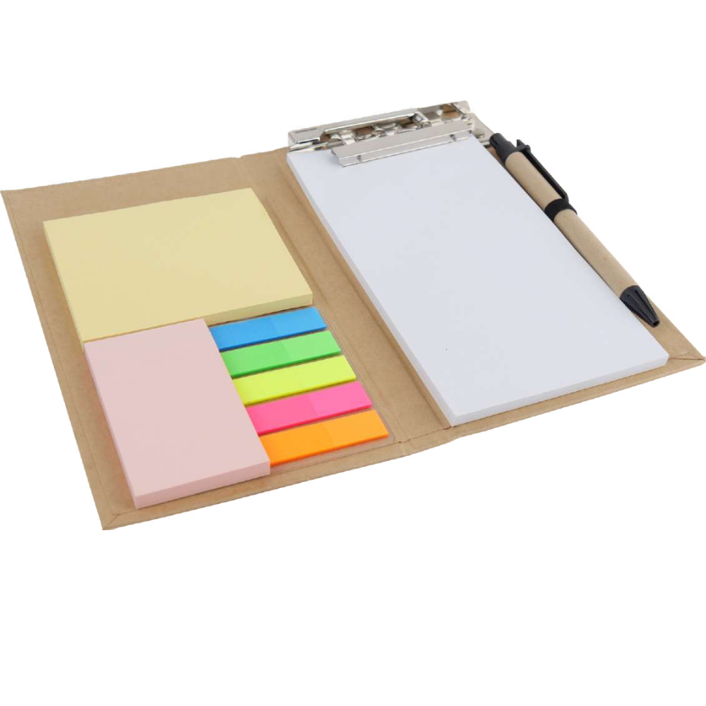 Clip Board Style Notepad with Sticky Notes & Pen in Bulk
