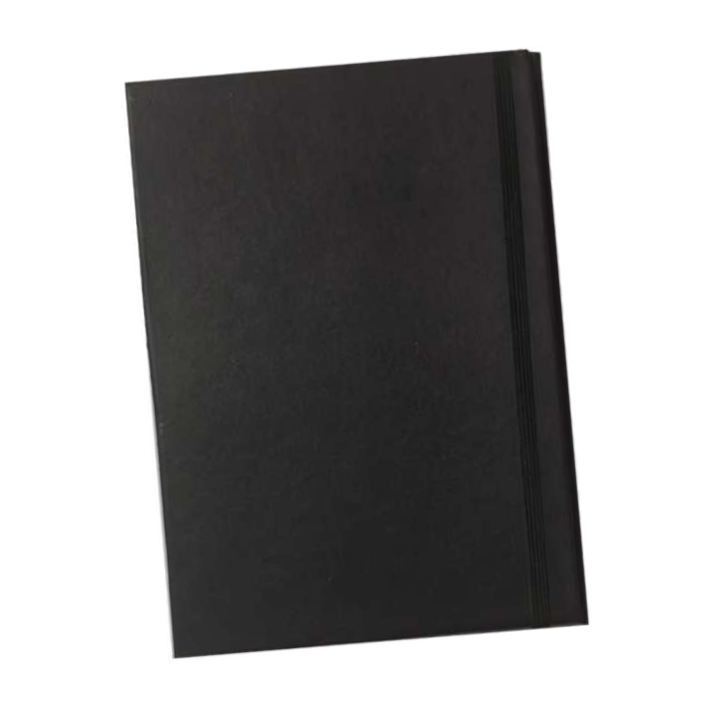 black notepad folder