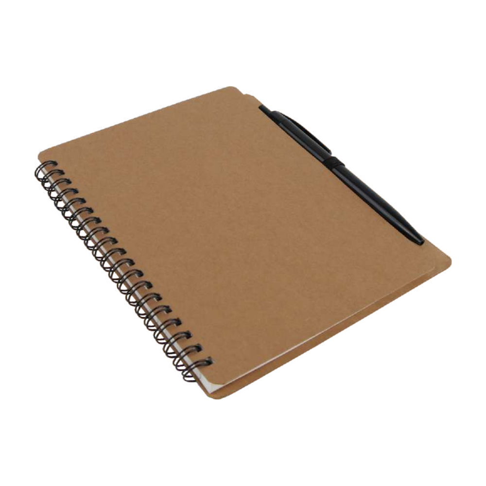 Eco Friendly Spiral Notebook with Pen 50 Sheets Easy to Carry